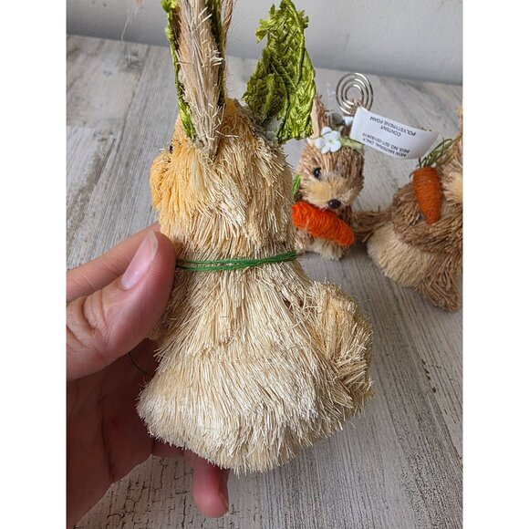 Pier 1 bottle brush rabbit bunny placeholder ornament Easter Bunny decor - Picture 4 of 11